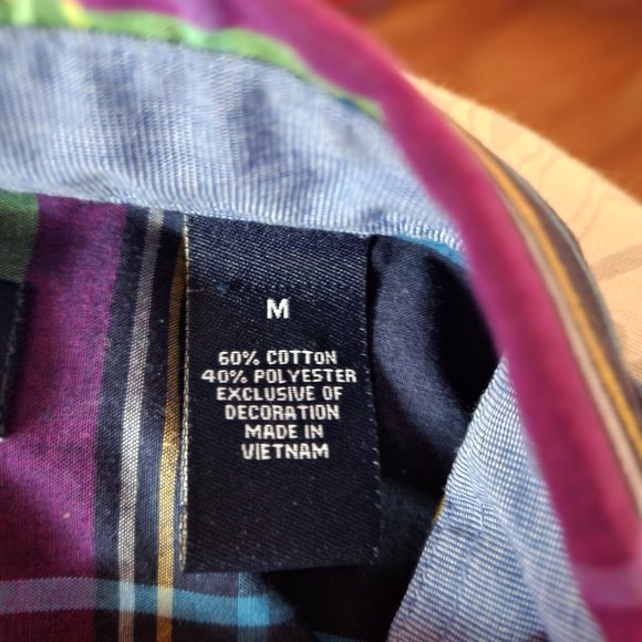 Men's Chaps Long Sleeve Button Down Easy Care Dress Shirt - SzM - Picture 5 of 5